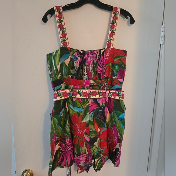 Farm Rio Linen Blend Romper - Picture 6 of 7